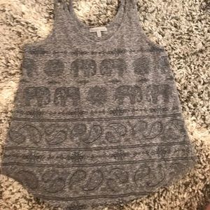 Gray tank top with cute design